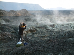 Stephen Vaughan with Gandolfi camera in Iceland � Andy Roberts