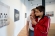 'The Prospect of Immortality': visitors listening to QR tag activated audio clips