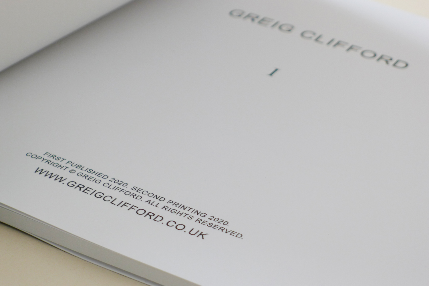 Self-published Showcase: I by Greig Clifford — Impressions Gallery